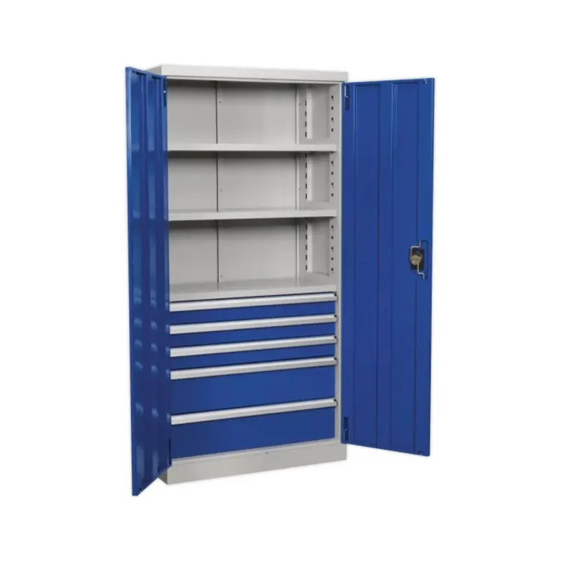 Sealey Industrial Cabinet 5 Drawer 3 Shelf 1800mm