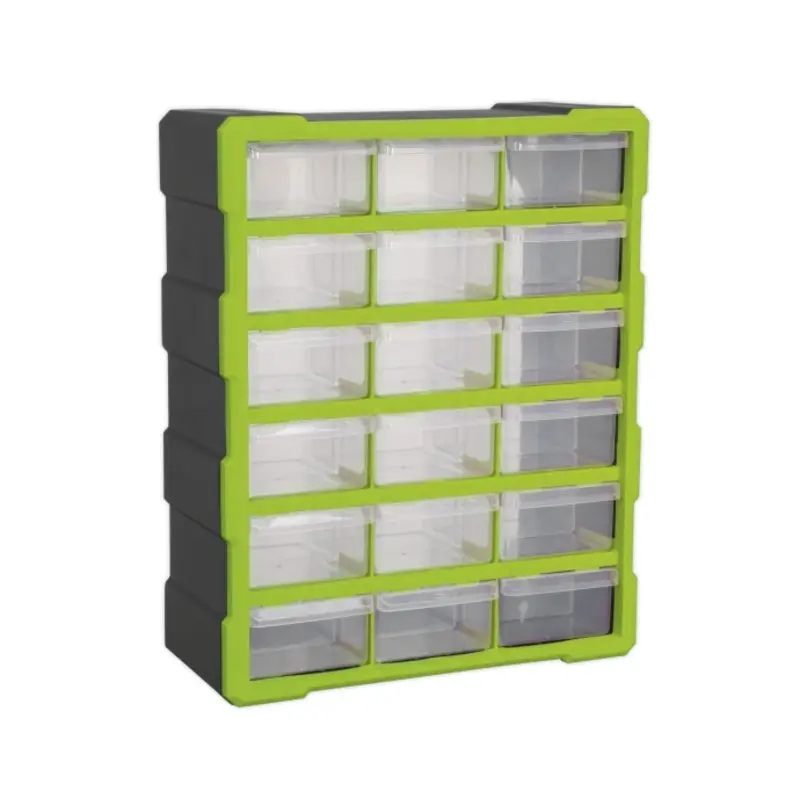 Sealey Cabinet Box 18 Drawer - Green/Black