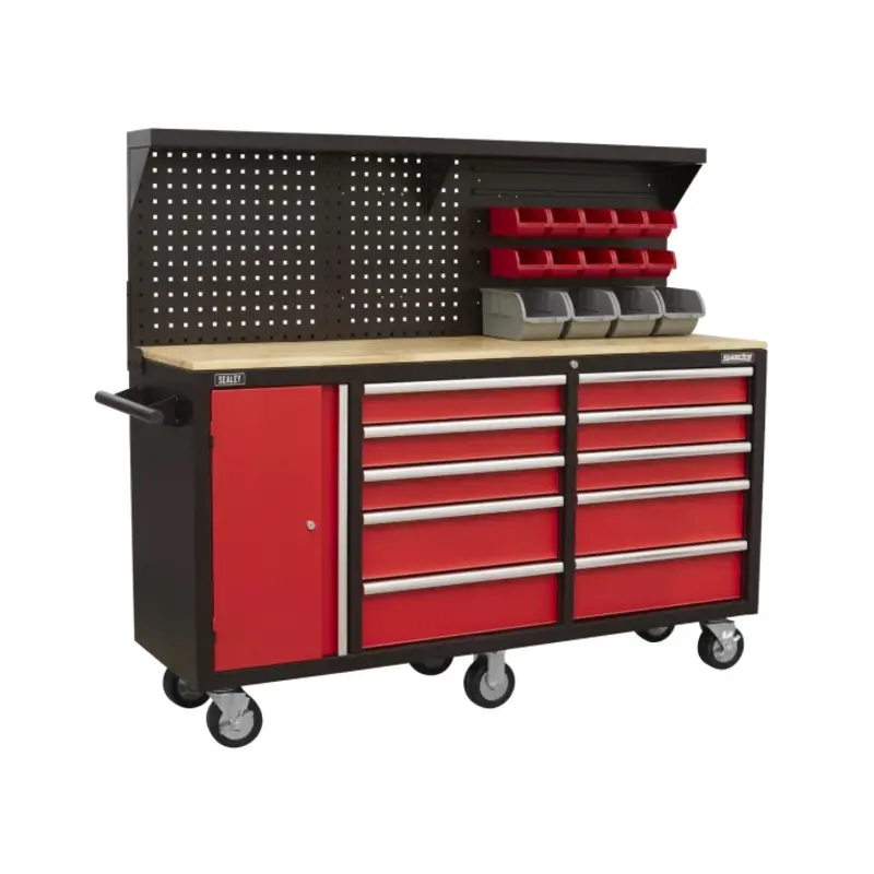 Sealey Mobile Workstation 10 Drawer with Backboard