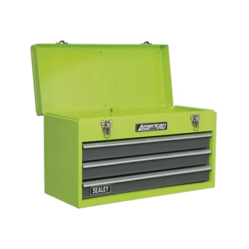 Sealey Tool Chest 3 Drawer Portable with Ball-Bearing Slides - Green/Grey