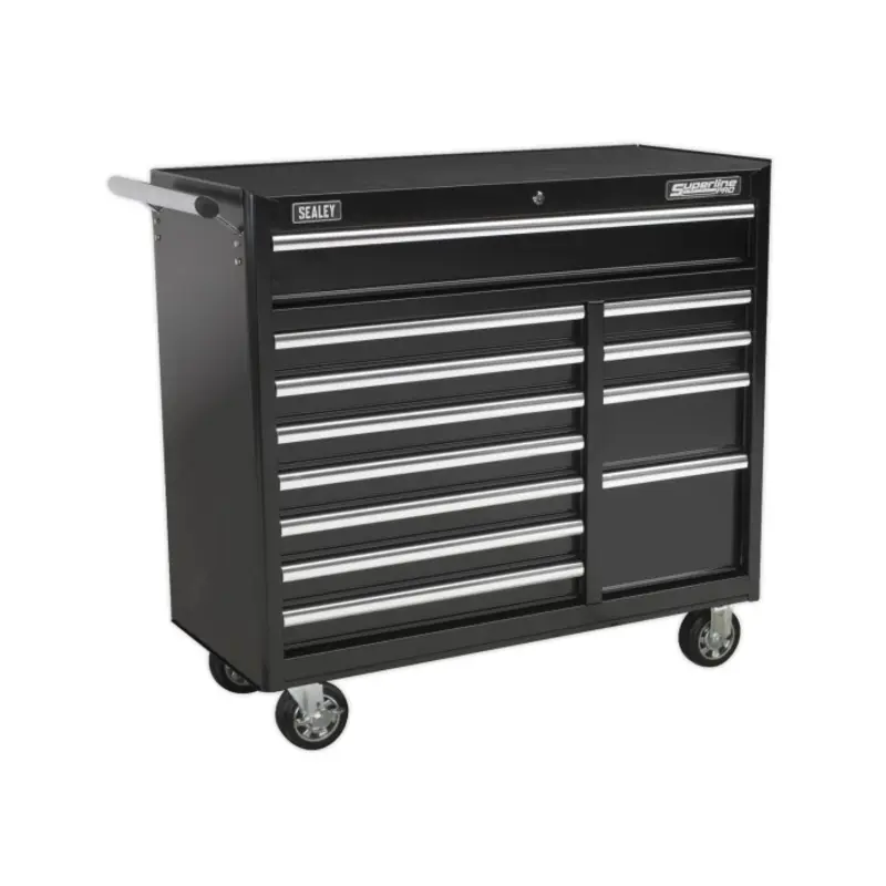 Sealey Rollcab 12 Drawer with Ball-Bearing Slides Heavy-Duty - Black