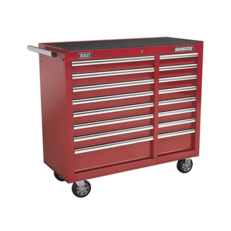 Sealey Rollcab 16 Drawer with Ball-Bearing Slides Heavy-Duty - Red