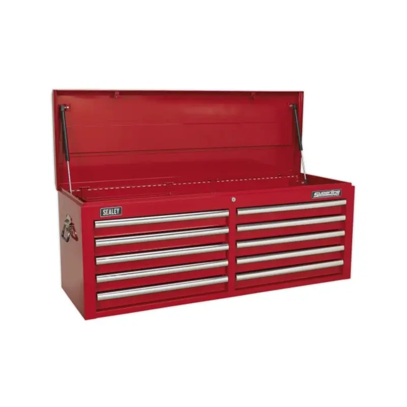 Sealey Topchest 10 Drawer with Ball-Bearing Slides - Red