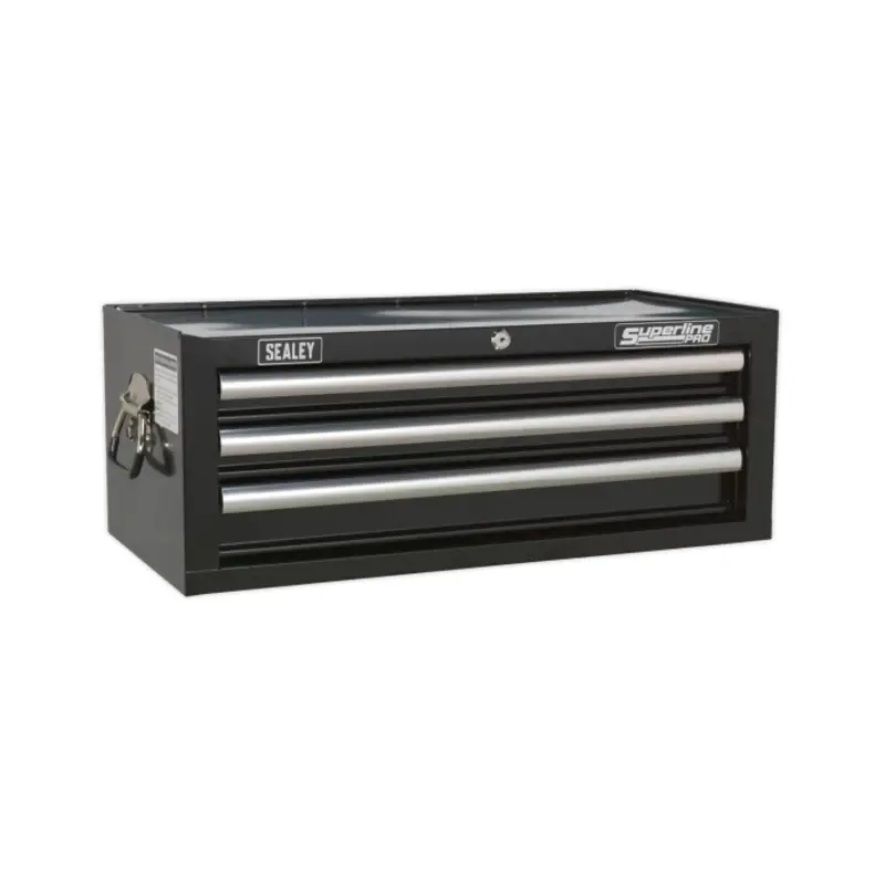 Sealey Mid-Box Tool Chest 3 Drawer with Ball-Bearing Slides - Black