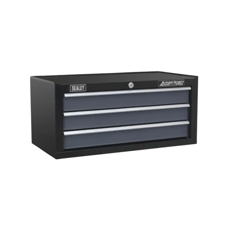 Sealey Mid-Box Tool Chest 3 Drawer with Ball-Bearing Slides - Black/Grey
