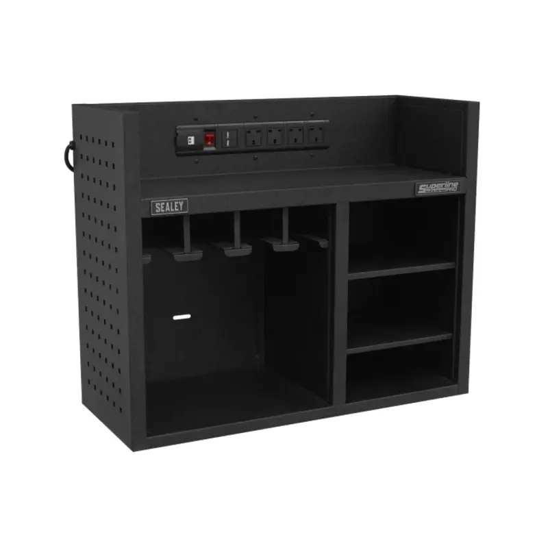 Sealey Power Tool Storage Rack with Power Strip