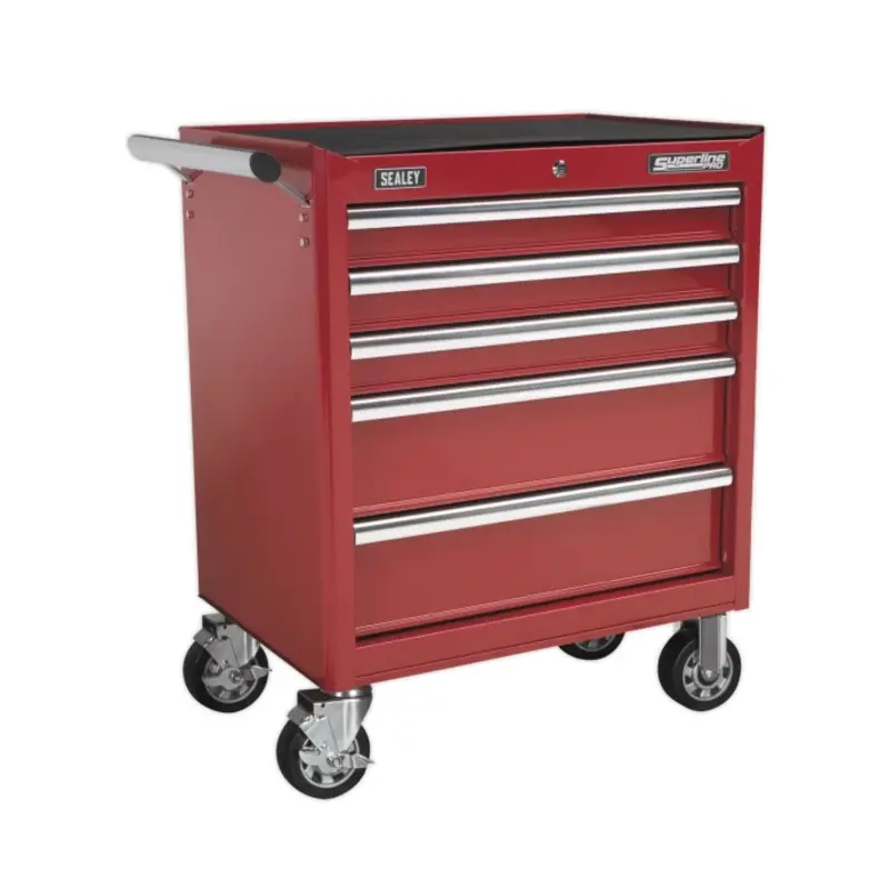 Sealey Rollcab 5 Drawer with Ball-Bearing Slides - Red