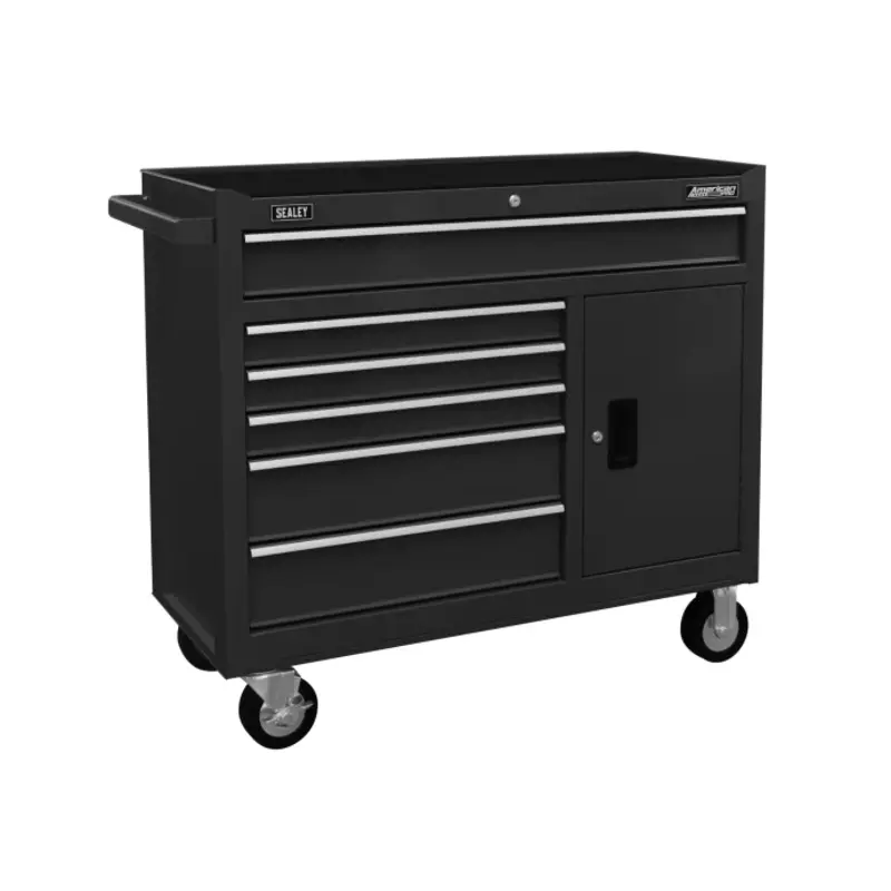 Sealey Rollcab 6 Drawer with Ball Bearing Slides - Black
