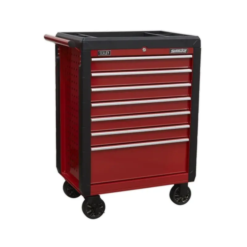 Sealey Rollcab 7 Drawer with Ball-Bearing Slides - Red