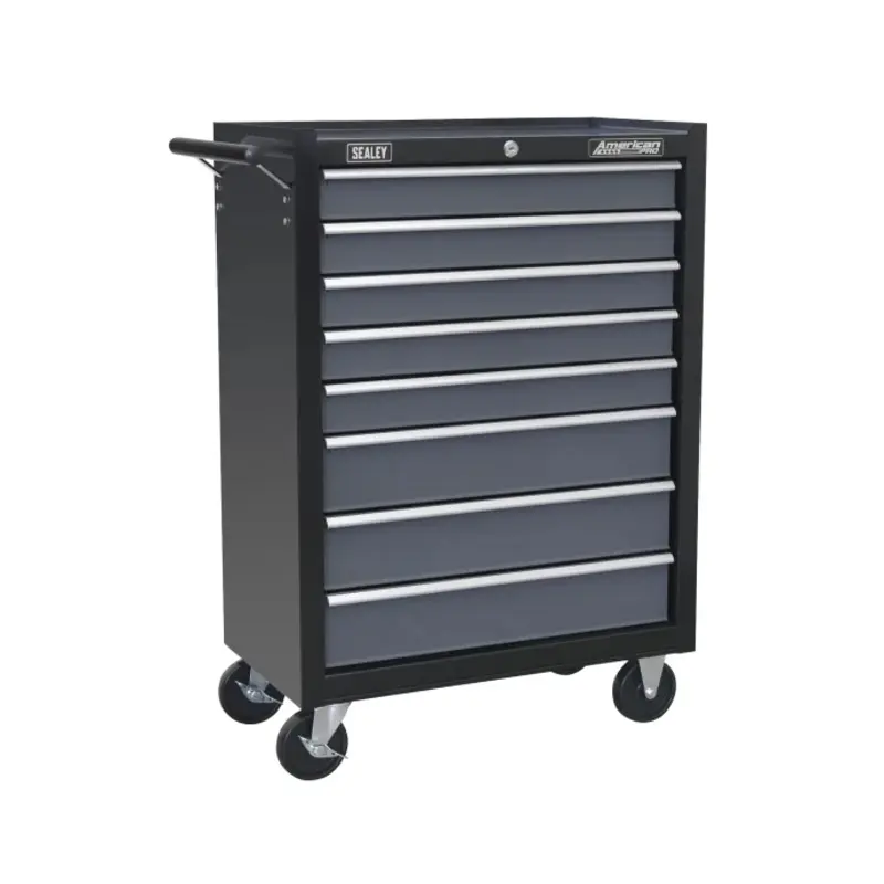 Sealey Rollcab 8 Drawer with Ball-Bearing Slides - Black/Grey