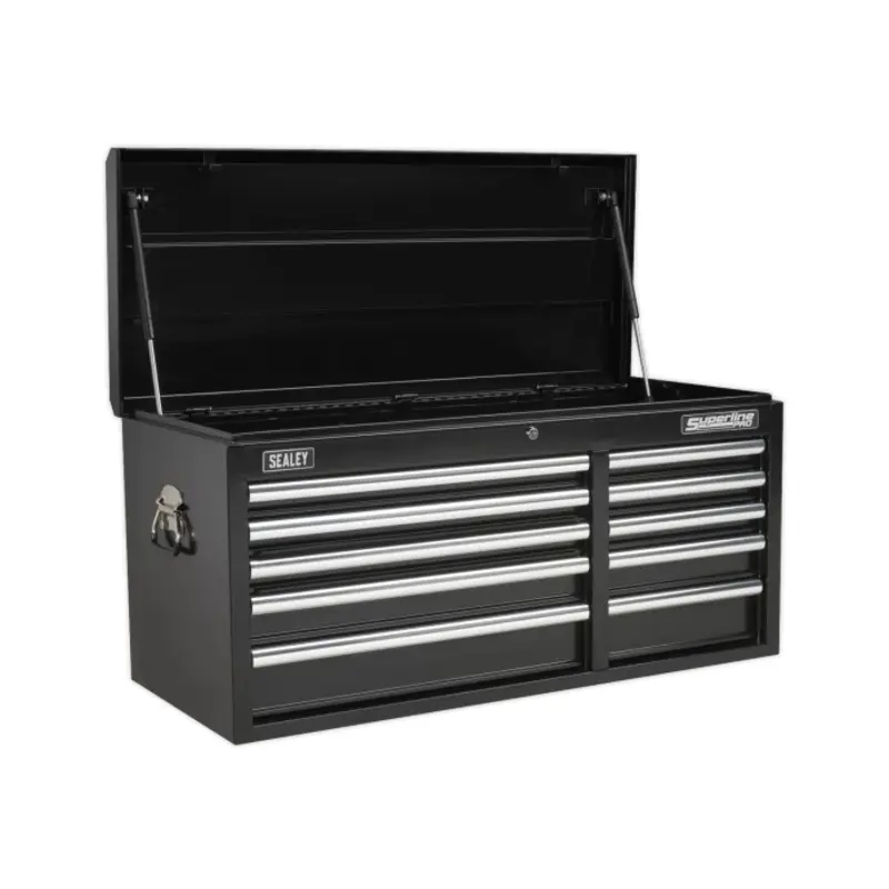 Sealey Topchest 10 Drawer with Ball-Bearing Slides Heavy-Duty - Black