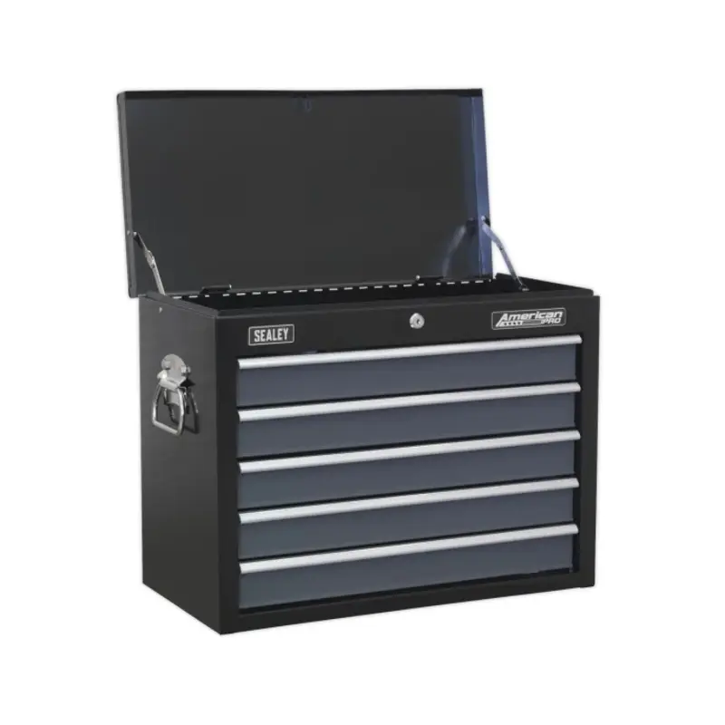 Sealey Topchest 5 Drawer with Ball-Bearing Slides - Black/Grey