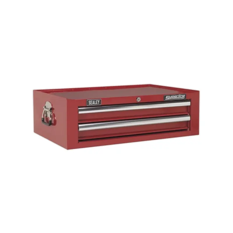 Sealey Mid-Box 2 Drawer Tool Chest with Ball-Bearing Slides - Red