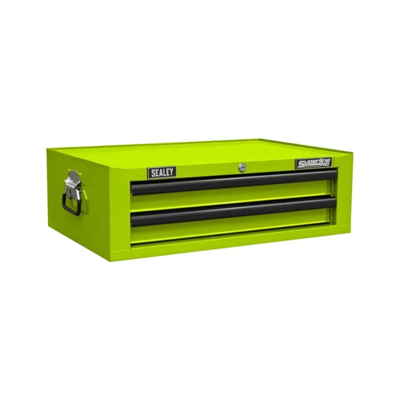 Sealey Mid-Box Tool Chest 2 Drawer with Ball-Bearing Slides - Green/Black