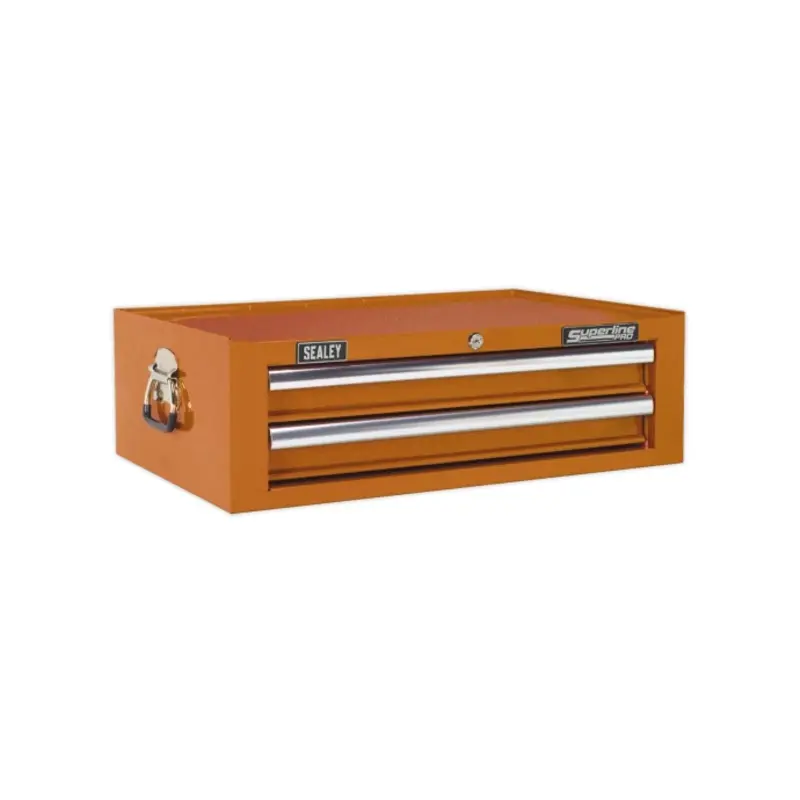 Sealey Mid-Box Tool Chest 2 Drawer with Ball-Bearing Slides - Orange