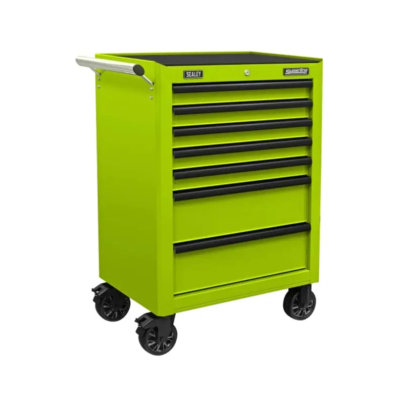 Sealey Rollcab 7 Drawer with Ball-Bearing Slides - Green/Black