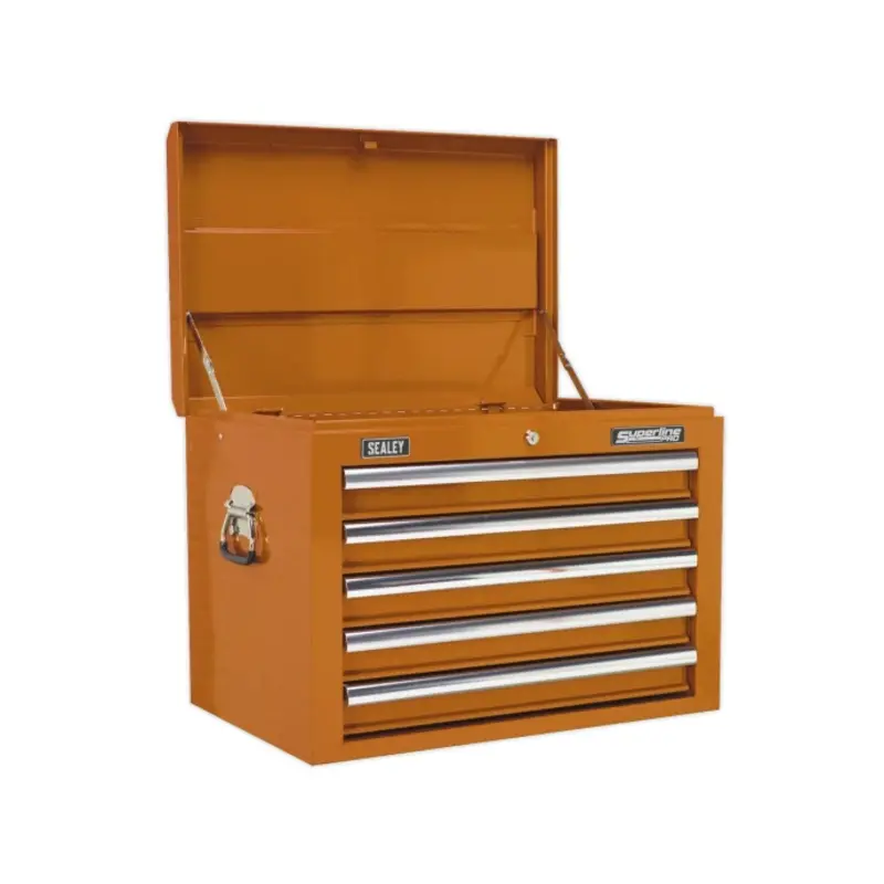 Sealey Topchest 5 Drawer with Ball-Bearing Slides - Orange