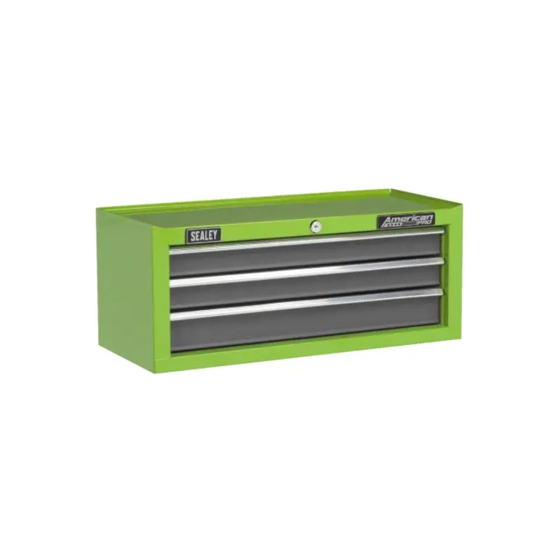 Sealey Mid-Box Tool Chest 3 Drawer with Ball-Bearing Slides - Green/Grey