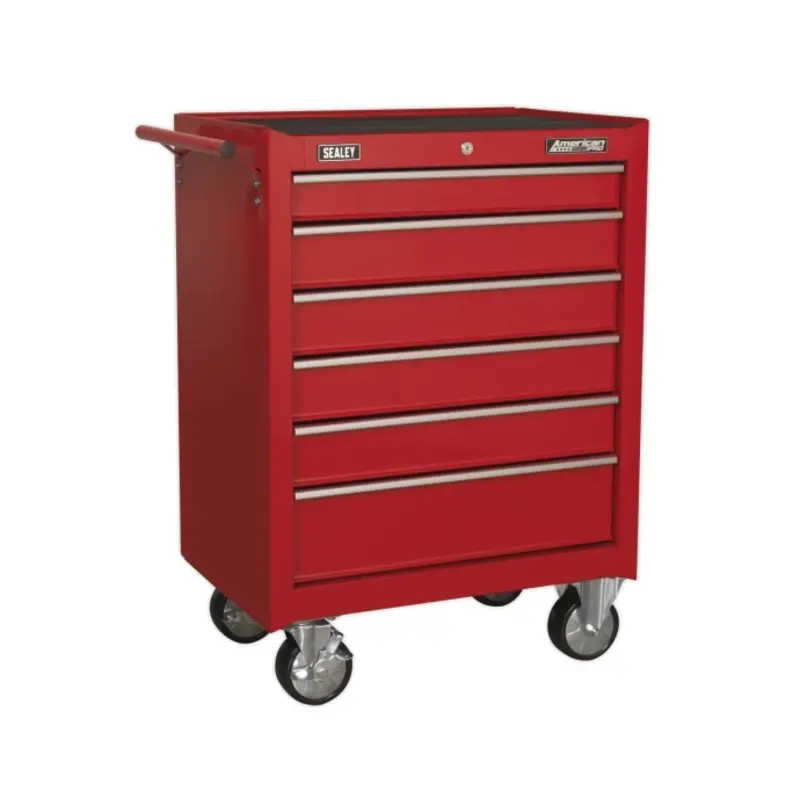 Sealey Rollcab 6 Drawer with Ball-Bearing Slides - Red