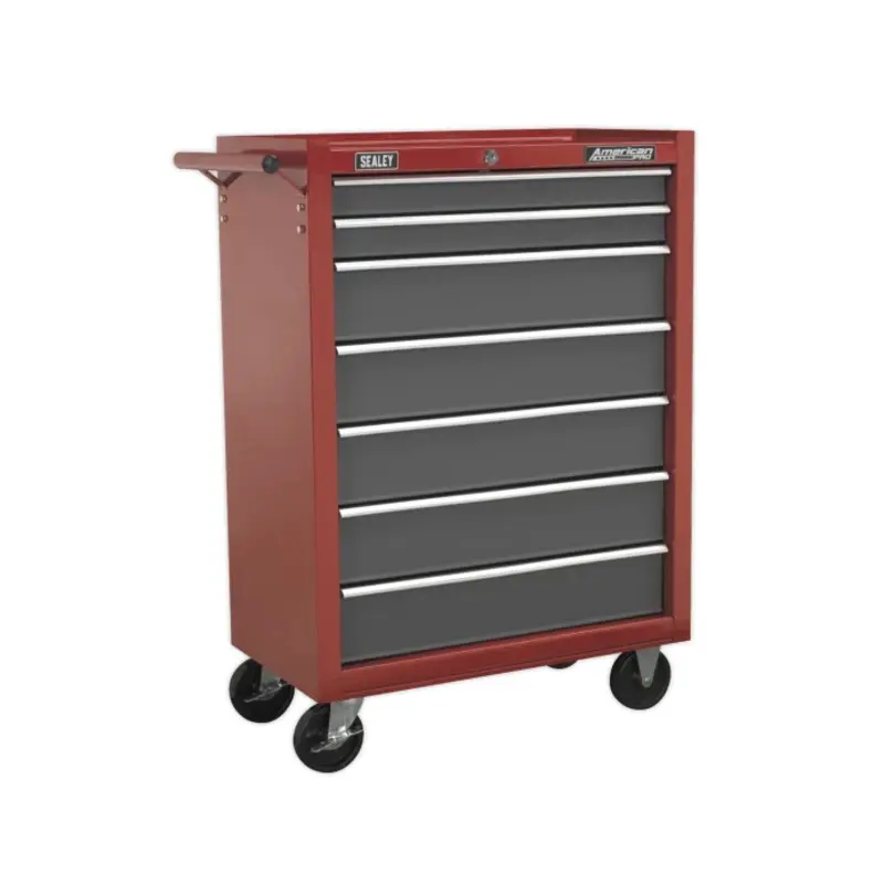 Sealey Rollcab 7 Drawer with Ball-Bearing Slides - Red/Grey