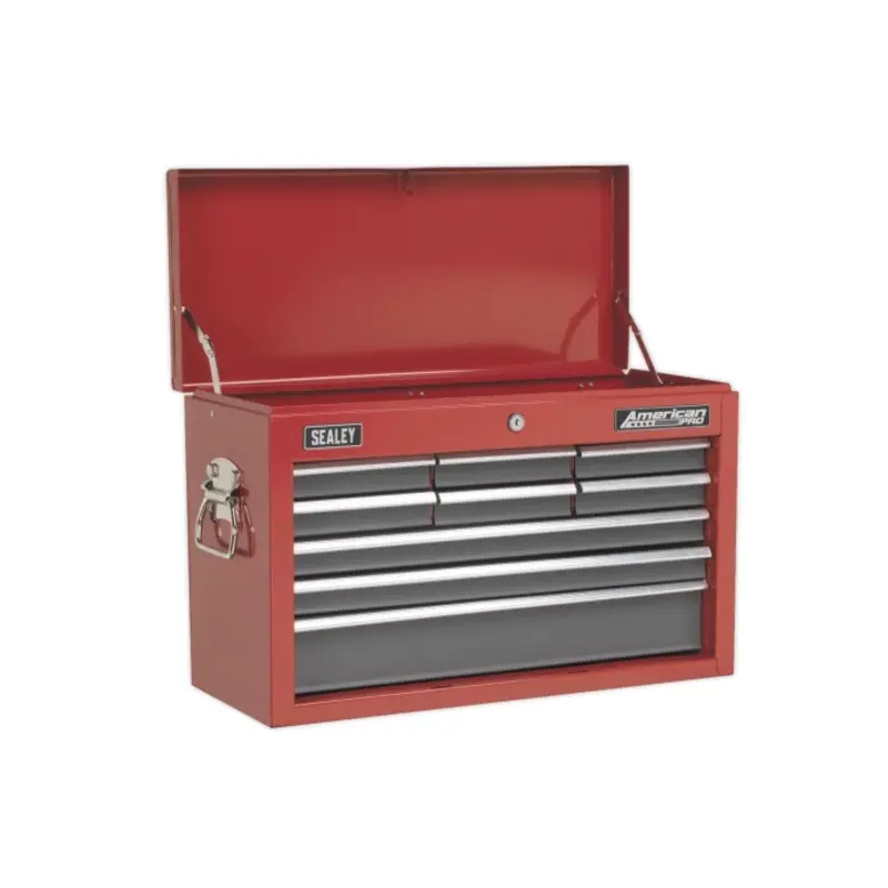 Sealey Topchest 9 Drawer with Ball-Bearing Slides - Red/Grey