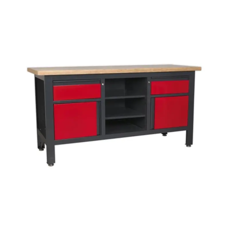 Sealey Workstation with 2 Drawers, 2 Cupboards & Open Storage