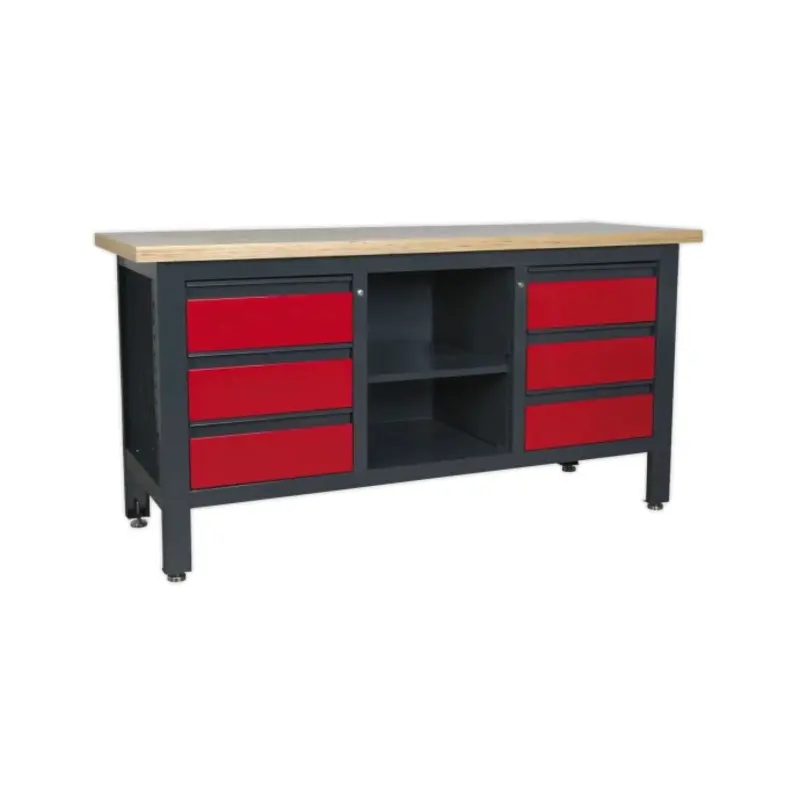 Sealey Workstation with 6 Drawers & Open Storage
