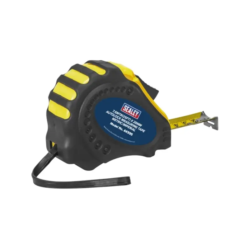 Sealey Auto Lock Tape Measure 7.5m(25ft) x 25mm - Metric/Imperial
