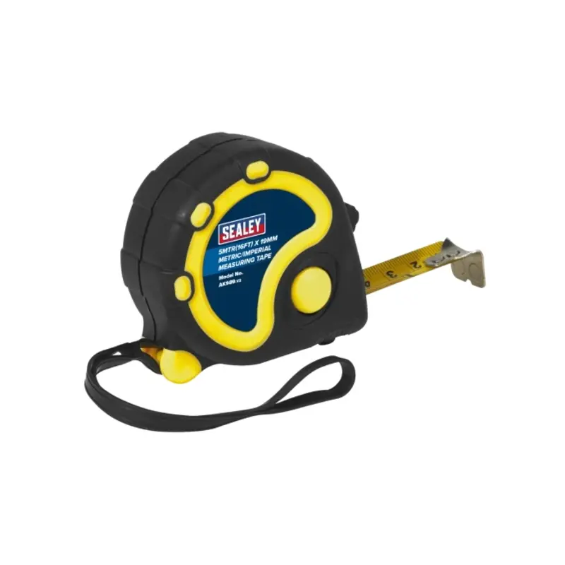 Sealey Rubber Tape Measure 5m(16ft) x 19mm - Metric/Imperial