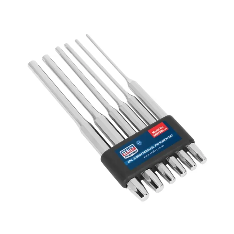 Sealey Parallel Pin Punch Set 6pc 200mm