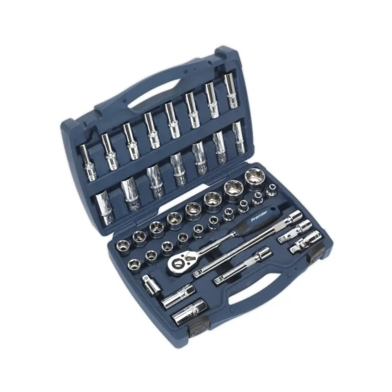 Sealey Socket Set 41pc 1/2"Sq Drive WallDrive Metric