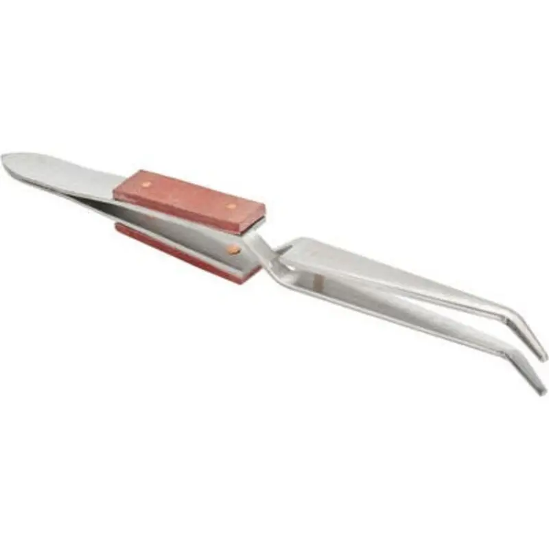 Nuline Insulated Bent 165mm Stainless Steel Tweezer