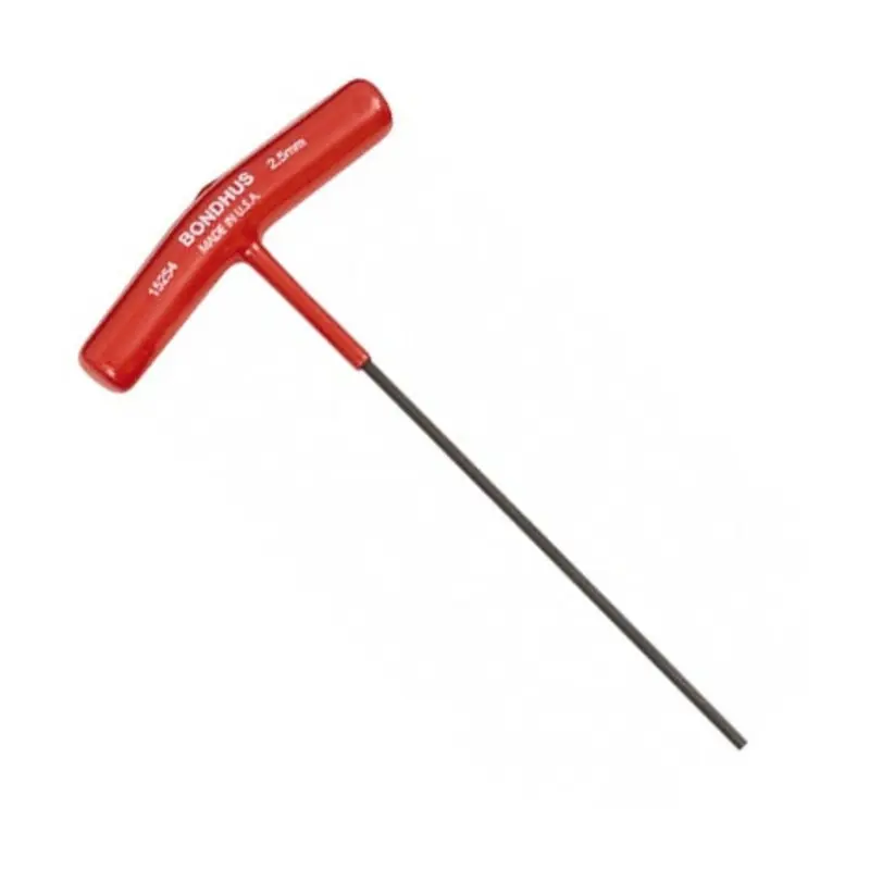 Bondhus 2.5mm T-Handle Hex Key 9in Arm