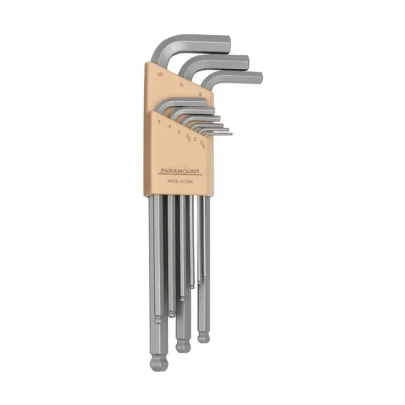 Paramount 9PC 1.5 - 10mm Ball End Hex Key Set Long Arm