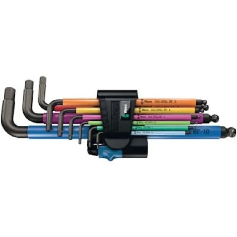 Wera 9PC Black Laser Multicolour Ball Ended Hex L-Key Set