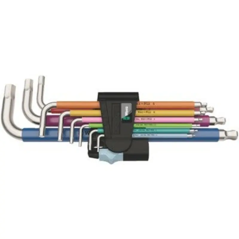 Wera 9PC Multicolour Stainless Steel Ball Ended Hex L-Key Set