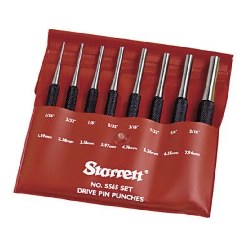 Starrett 8PC Drive Pin Punch Set