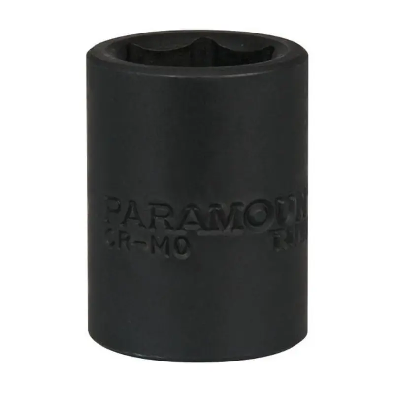 Paramount 8mm 3/8in Drive 6 Point Black Standard Impact Socket