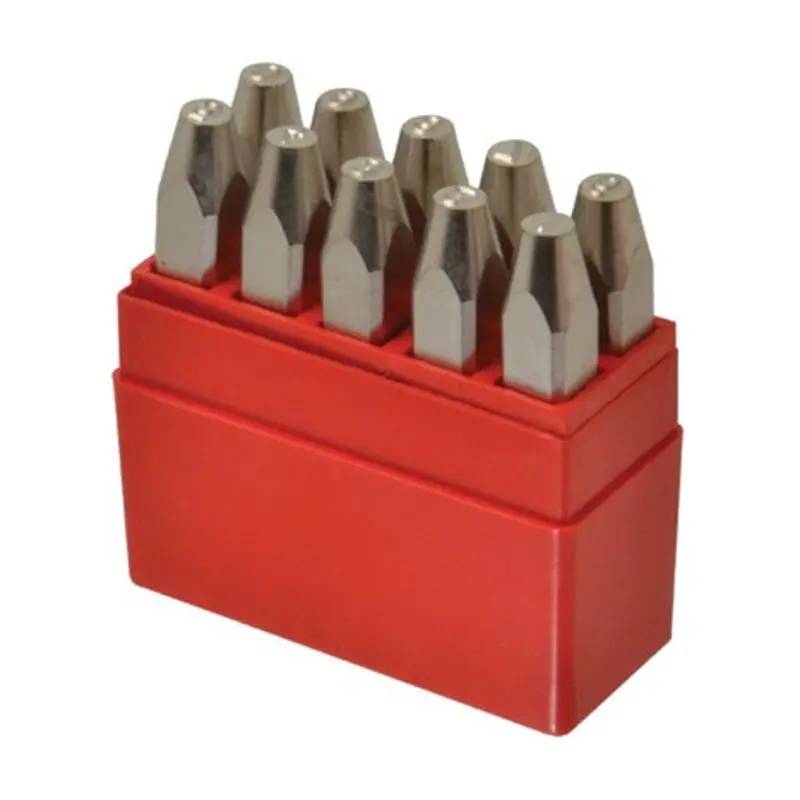 Pryor 8mm 10PC (0 - 9) Number Dotstress Hand Stamp Set