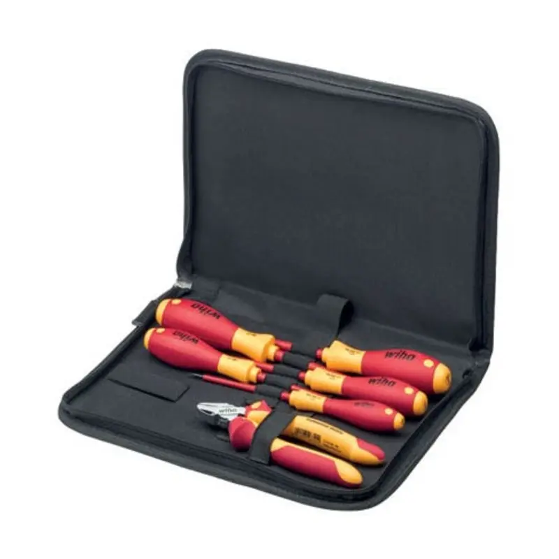 Wiha 7PC Screwdrivers and Cutters VDE Electricians Toolbag