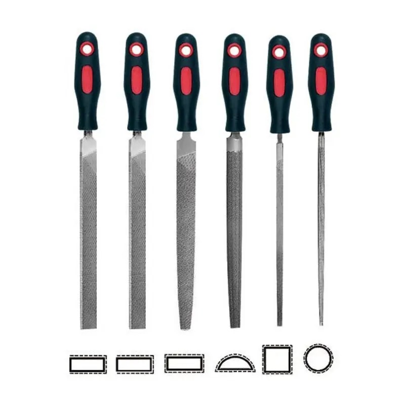 Vallorbe 6PC 8in Handled Engineers File Set