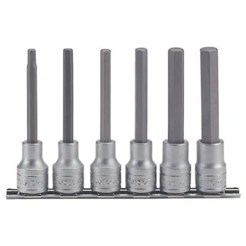 Teng Tools 6PC 1/2in Long Hex Bit Socket Set