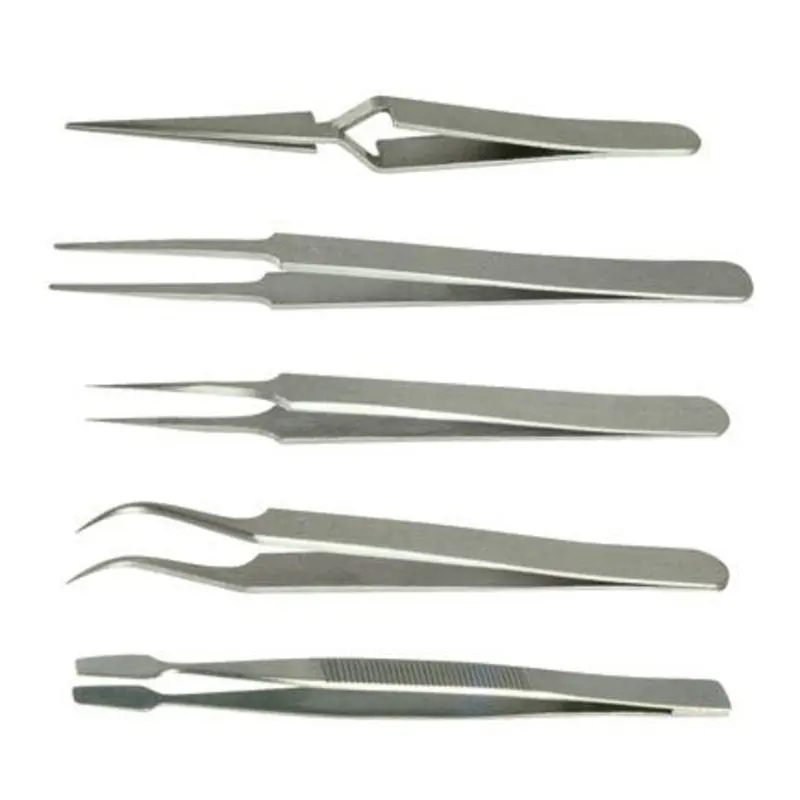 Nuline 5PC Stainless Steel Tweezer Set