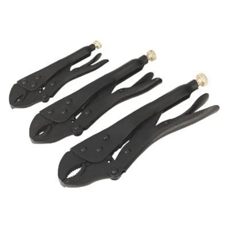 Sealey 3PC Black Phosphate Locking Pliers Set