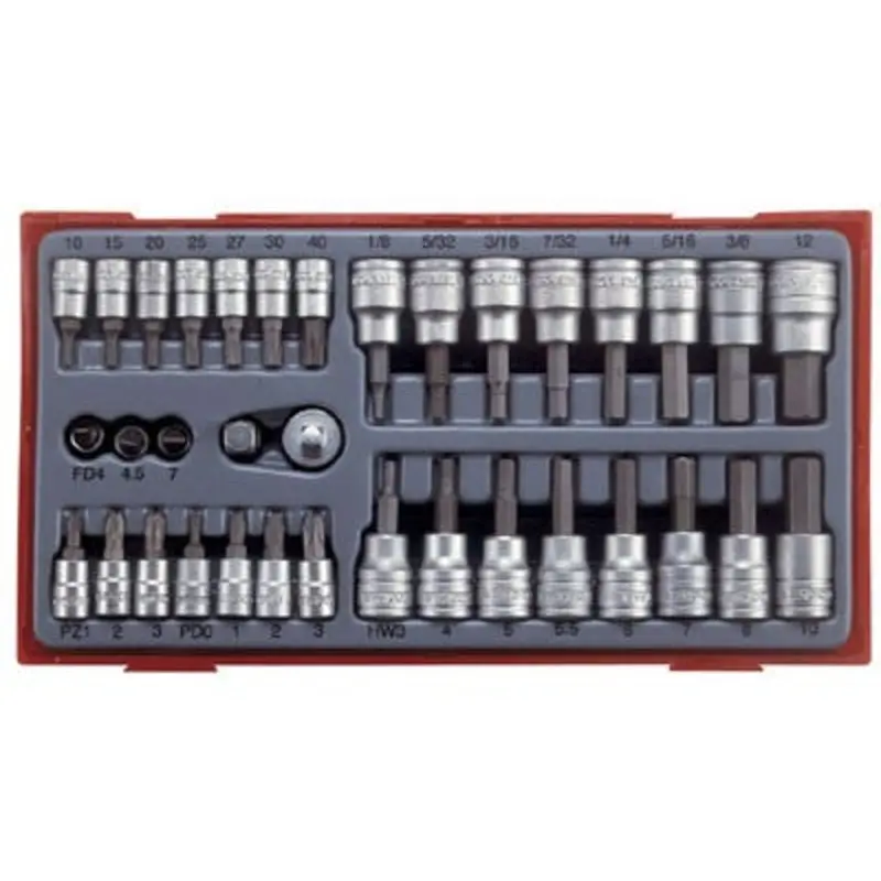 Teng Tools 35PC 1/4 x 3/8in Bit Socket Set