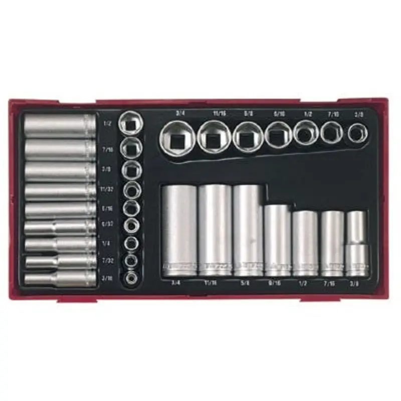 Teng Tools 32PC 1/4 x 3/8in 6-Point Hex Socket Set