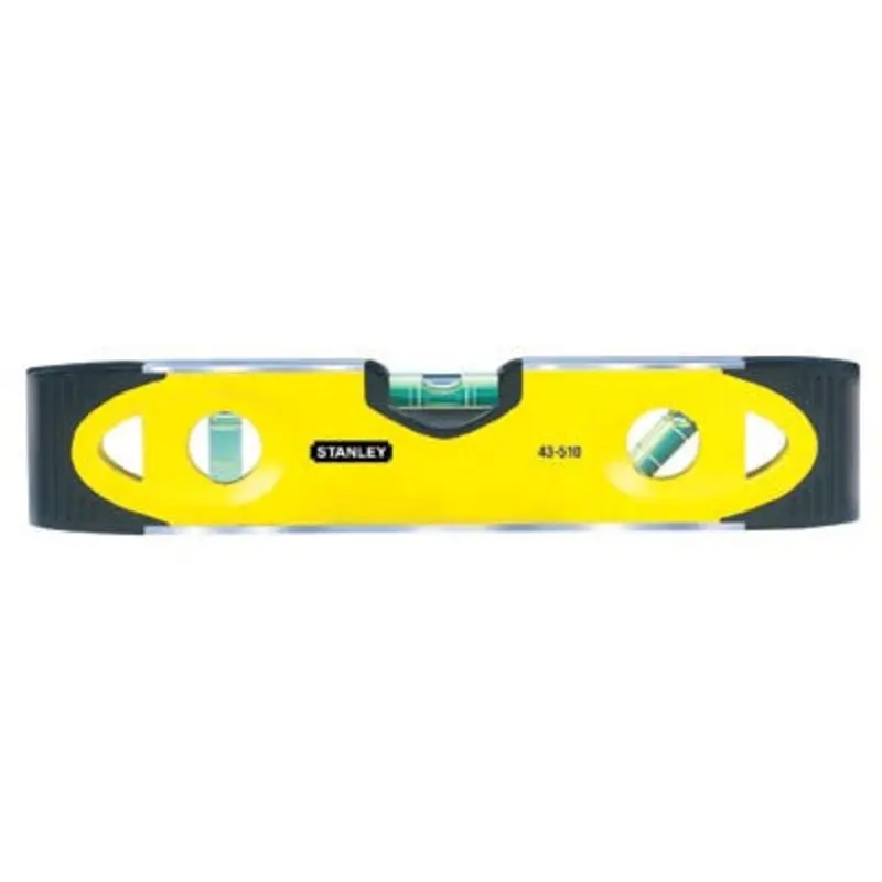 Stanley 230mm 3-Vial Aluminium Shockproof Torpedo Level