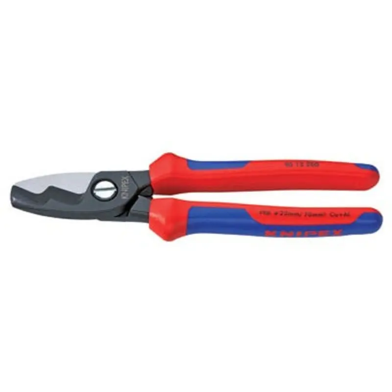 Knipex 200mm Red/Blue Twin Cutting Edge Cable Shear