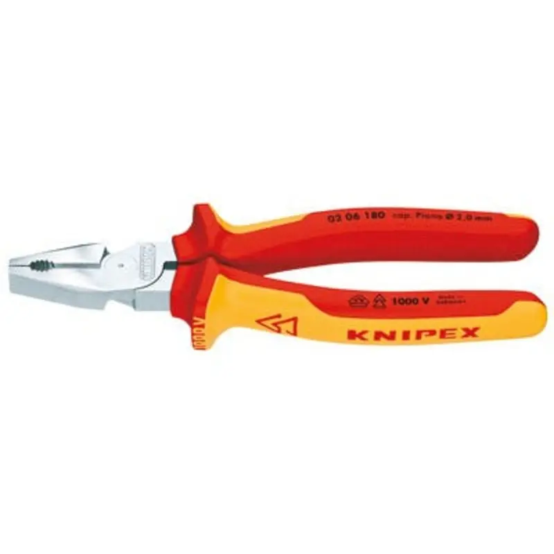 Knipex 180 x 56 x 20mm Chrome Plated High Leverage Combination Pliers