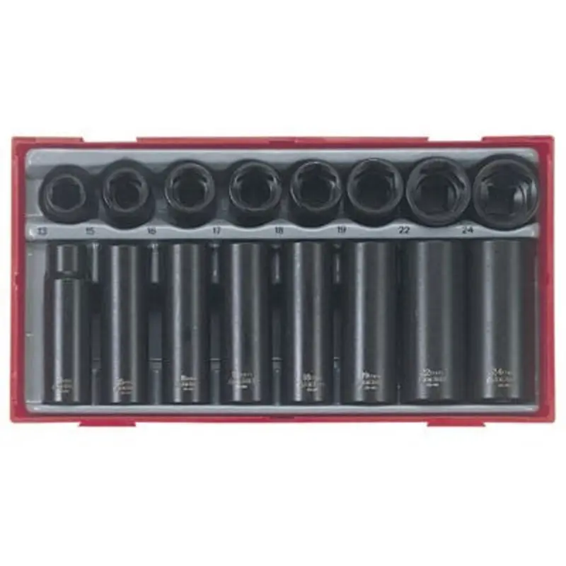 Teng Tools 16PC 1/2in Hex Impact Socket Set